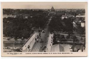 RPPC,  Melbourne, Vic., Aust.,  View of St. Kilda Road