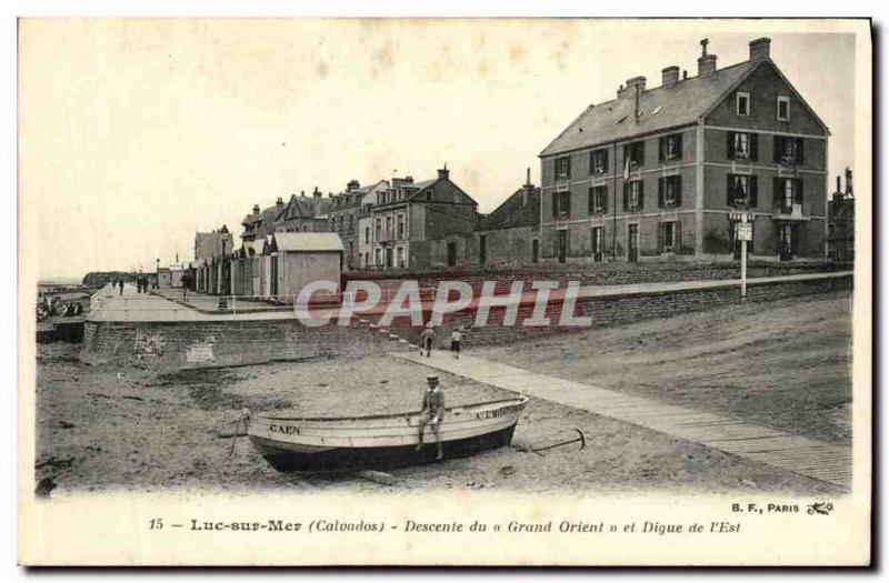 Old Postcard Descent of Luc Sur Mer in Grand Digue East and the East