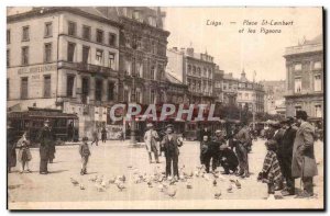 Belgium - Belgium - Belgien - Liege - Place St Lambert and the Pigeons - Old ...