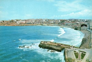 Postcard Riazor Beach and Orzan QuarterLa Coruna Playa de Riazor y Orzan Coruña 