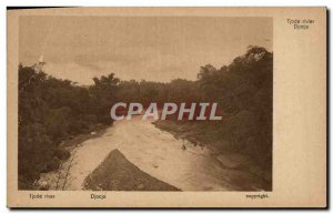 Postcard Old Tjode Rivier Djocja Indonesia