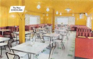 Aurora Illinois interior view Chick-Inn restaurant vintage pc Z12946