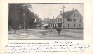 Abington Massachusetts Post Office Square Vintage Postcard AA28758