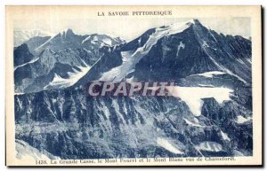 Old Postcard Savoy Pitteresque La Grande Casse Mont Pourri and Mont Blanc Vie...