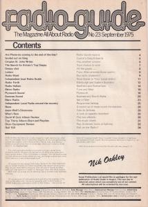 Radio Guide Jimmy Saville One 1 DJ John Peel Capital 1975 Magazine Book
