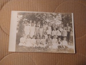 1910 Sunday School Class Children RPPC Real Photo Postcard