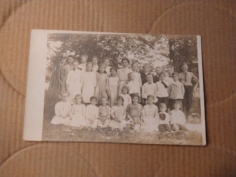 1910 Sunday School Class Children RPPC Real Photo Postcard