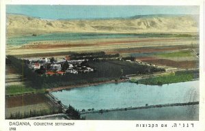 Israel 1960s Dagania Collective Settlement Birdseye Postcard 22-1850