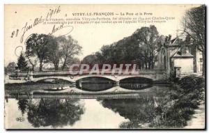 Old Postcard Vitry Le Francois The Bridge And The Door