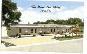 Postcard The Dan Lea Motel Ixonia WI