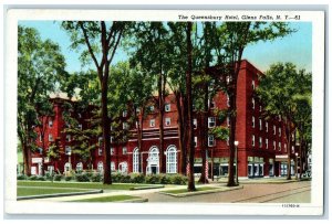 c1940's The Queensbury Hotel Exterior Roadside Glen Falls New York NY Postcard