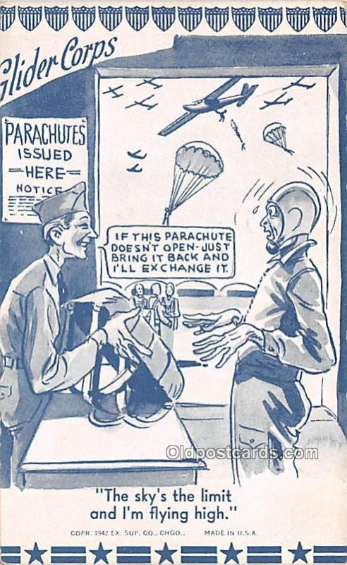 Glider Corps Military Comic Unused indentation in card