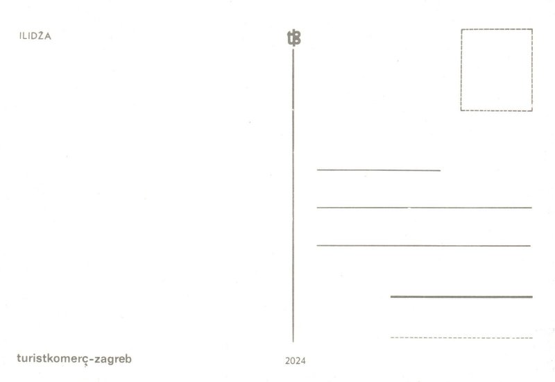 Postcard Ilidza Turistkomerc Zagreb Bosnia and Herzegovina Balkans 