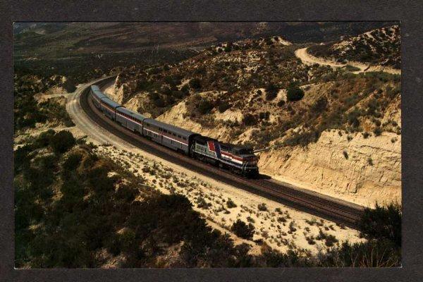 CA Amtrak Desert Wind Railroad Train Cajon Summit CALIFORNIA Calif Postcard RR