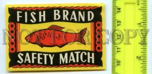 500256 FISH BRAND Vintage match label