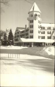 Woodstock VT Inn in Winter c1940s Real Photo Postcard