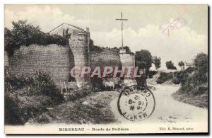 Postcard Chateau Mirebeau Old Route de Poitiers