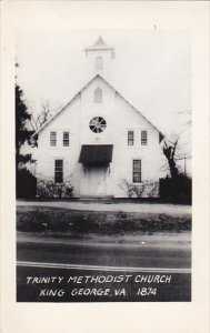 Trinity Methodist Church King George County Virginia Real Photo