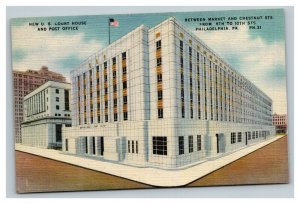 Vintage 1947 Linen Postcard US Post Office Courthouse Philadelphia Pennsylvania