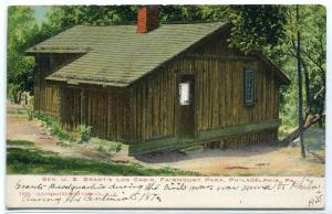 General U S Grant Log Cabin Fairmount Park Philadelphia Pennsylvania postcard