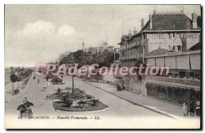 Postcard Old New Arcachon Promenade