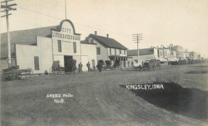 Iowa Kingsley Dabbs #8 C-1910 RPPC Photo Postcard 22-6334