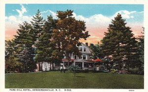 Vintage Postcard Park Hill Hotel Hendersonville NC