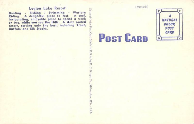 Legion Lake resort Cafe and office Custer SD