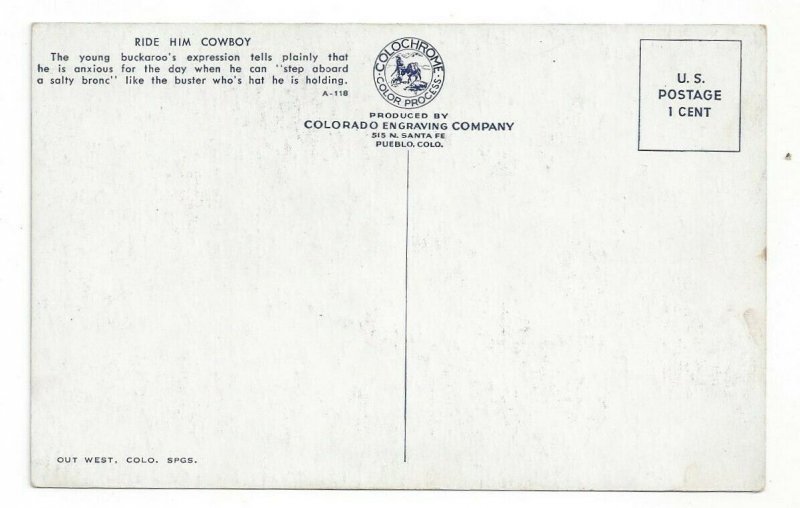 Postcard Ride Him Cowboy