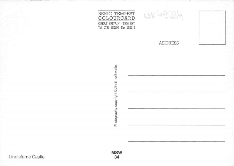 uk49234 lindisfarne castle  uk