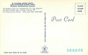 Canada, Saskatchewan, Weyburn, El Rancho Motor Hotel, Dexter Color No. 17103-C