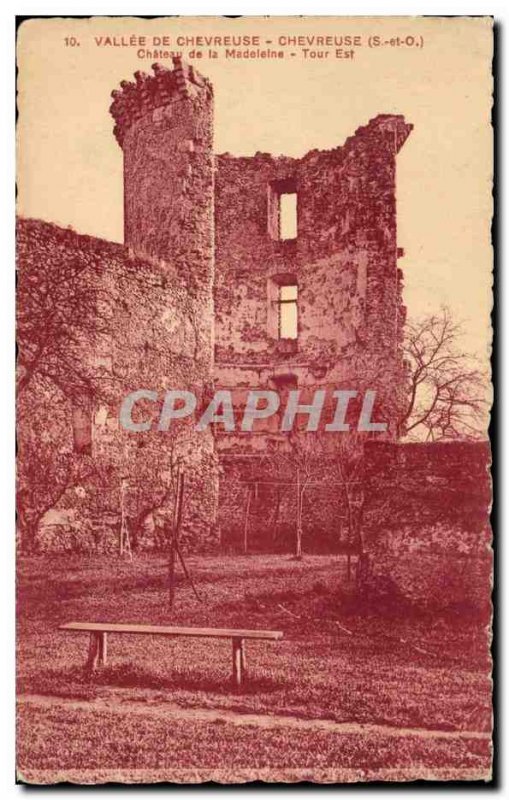 Chevreuse - Chateau de la Madeleine - The Tower - Old Postcard