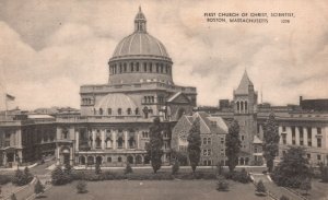 Vintage Postcard First Church of Christ Scientist Parish Boston Massachusetts MA