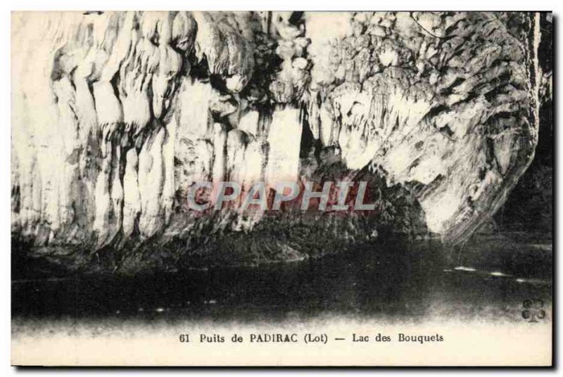 Old Postcard Padirac Puits Lac Des Bouquets