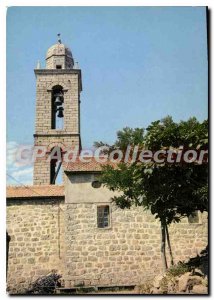 Postcard Modern Charm And Colors Of Corsica Monaccia On Aullene Church