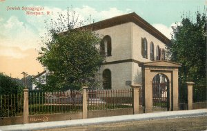 United States Newport Rhode Island old Jewish Synagogue Judaica vintage postcard