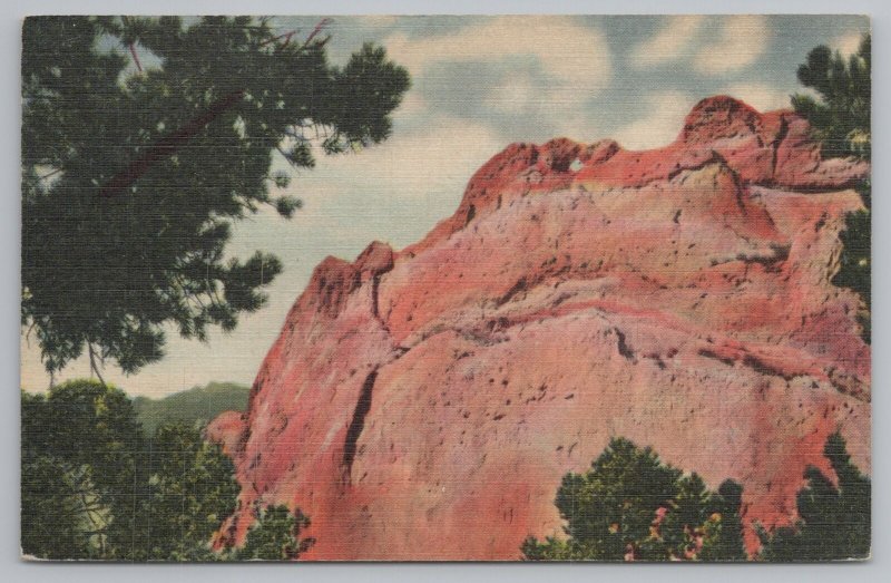 Pikes Peak Region Colorado~Kissing Camels On Gate Rock~Vintage Postcard 