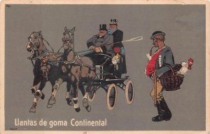 CONTINENTAL WAGON HORSES POULTRY BUENOS AIRES ARGENTINA POSTCARD (c. 1910)