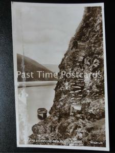 Vintage RPPC - Path to St. Kevin's Bed, Glendalough, Co wicklow