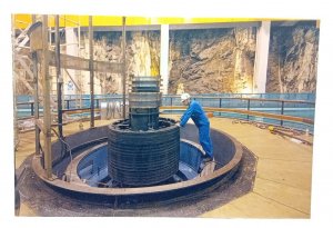 Cruachan Power Station Scotland Worker At Turbine Pit Vintage Postcard