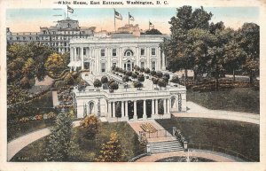 WHITE HOUSE EAST ENTRANCE WASHINGTON DC POSTCARD 1922