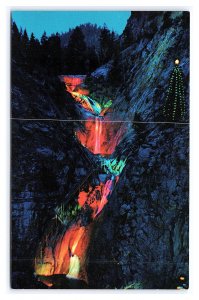 Sevens Falls At Night Cheyenne Canon Colorado Springs Colorado Postcard