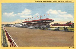 Race Track, Grand Stand Havre de Grace, Maryland, USA Horse Racing Unused 