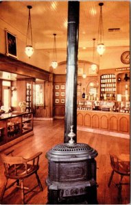 Walt Disney World Pot Bellied Stove Chandelier Old Fashioned Drug Store Postcard 