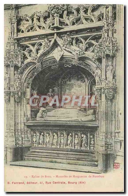 CARTE Postale Old Brou Church Mausoleum of Margaret of Bourbon