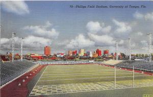 A39/ Tampa Florida Fl Postcard University of Tampa Phillips Stadium Football