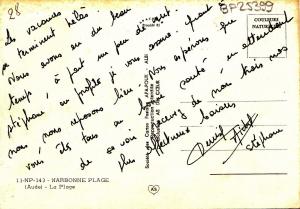 BF25399 narbonne plage la plage aude   france front/back image