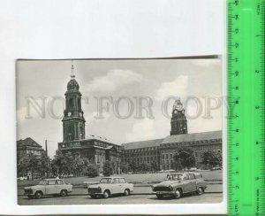 475327 Germany Dresden cars on the square Old photo postcard