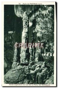 Postcard Old Cave Caves upper lake rain obelisks Wells Padirac
