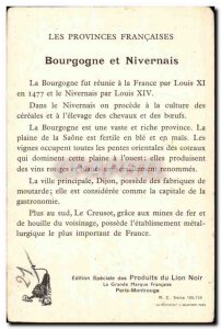Old Postcard Burgundy and Nivernais
